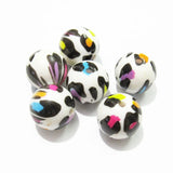20mm Acrylic Leopard Beads 100pcs/bag for Necklace/Jewelry