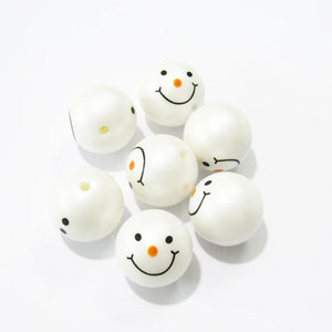 20mm Acrylic Snowman Beads 100pcs/bag for Necklace/Jewelry