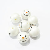 20mm Acrylic Snowman Beads 100pcs/bag for Necklace/Jewelry