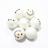 20mm Acrylic Snowman Beads 100pcs/bag for Necklace/Jewelry