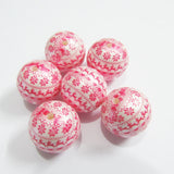 100pcs 20mm Matte Pearl Christmas Deer Beads for Chunky Kids Necklace