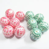 100pcs 20mm Matte Pearl Christmas Deer Beads for Chunky Kids Necklace