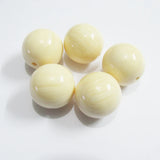 100pcs 20mm Stripe/Grid Ivory Beads For Jewelry Making