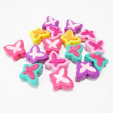 230pcs Double Acrylic Bow Beads for Chunky Jewelry