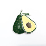 10pcs Avocado/Fruit Enamel Pendants for Jewelry Making