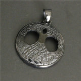 Living Life Tree Pendant Stainless Steel Mens Gift