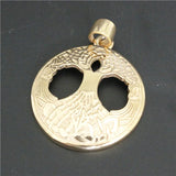 Living Life Tree Pendant Stainless Steel Mens Gift