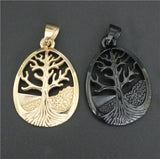 Living Life Tree Pendant 316L Stainless Steel Golden Tree Pendant