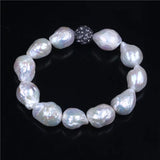 Large Keshi Pearl Bracelet 13-14mm Freshwater Baroque Pearls Unique