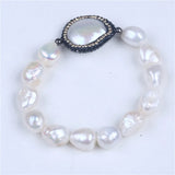 Large Keshi Pearl Bracelet 13-14mm Freshwater Baroque Pearls Unique