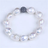 Large Keshi Pearl Bracelet 13-14mm Freshwater Baroque Pearls Unique