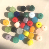 110pcs Smooth Face Candy Glass Crystal Round Beads 6x8mm