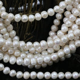 9-10mm Natural Freshwater Round Pearl DIY Necklace Bracelet Beads