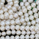 9-10mm Natural Freshwater Round Pearl DIY Necklace Bracelet Beads
