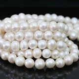 9-10mm Natural Freshwater Round Pearl DIY Necklace Bracelet Beads