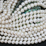 9-10mm Natural Freshwater Round Pearl DIY Necklace Bracelet Beads