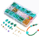 Turquoise Beads Set for Earrings & Crafts DIY