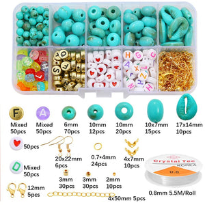 Turquoise Beads Set for Earrings & Crafts DIY