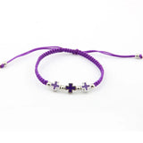 High Braided Bracelet with Cross Pendant