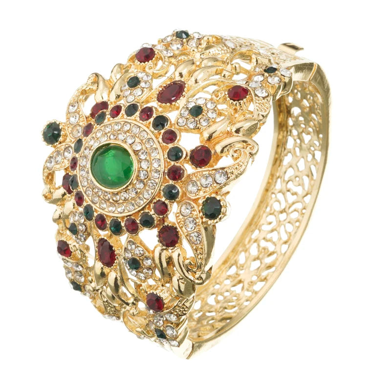 Moroccan Style Rhinestone Bracelet Bangle