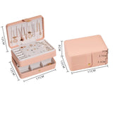 Green Jewelry Box Earrings Necklaces Display High PU Leather Organizer