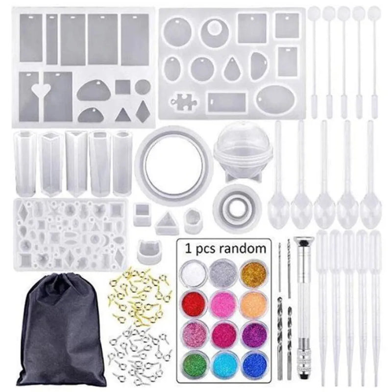 83pcs Resin Jewelry Mold Kit Silicone Molds