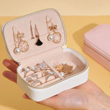 Mini Jewelry Bag Pink Earrings Necklaces Display Box