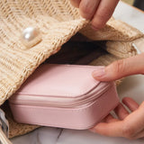 Mini Jewelry Bag Pink Earrings Necklaces Display Box