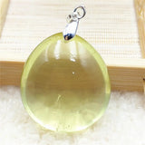 Natural Yellow Citrine Quartz Pendant Water Drop 31x28x16mm