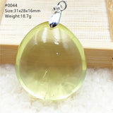 Natural Yellow Citrine Quartz Pendant Water Drop 31x28x16mm
