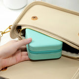 PU Storage Jewelry Box Portable Travel Earrings Mini Box