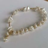Natural Baroque Pearl Stretch Bracelet 7-8MM