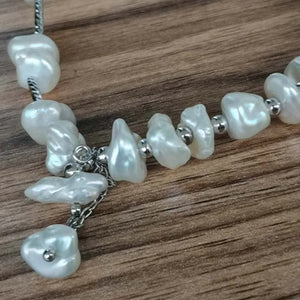 Natural Baroque Pearl Stretch Bracelet 7-8MM
