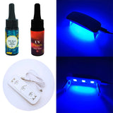 UV Resin & UV Lamp Kit DIY Clear Hard Resin for Jewelry & Handicrafts