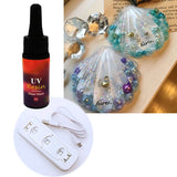 UV Resin & UV Lamp Kit DIY Clear Hard Resin for Jewelry & Handicrafts