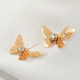 20pcs Zircon Butterfly Floating Locket Charms DIY Earring Accessory