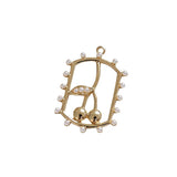 20pcs Fish Tail/Bowknot Pearl Alloy Charms for DIY Earrings