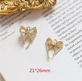 20pcs Fish Tail/Bowknot Pearl Alloy Charms for DIY Earrings