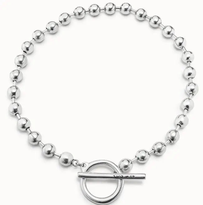 European American 925 Silver Bead Necklace Holiday Jewelry