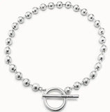 European American 925 Silver Bead Necklace Holiday Jewelry