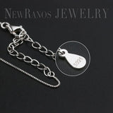 925 Silver Clover Pendant Necklace Enamel Leaves Pendants for Women