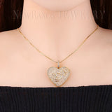 Loving Heart CZ Pendant Necklace for Women NJD001802