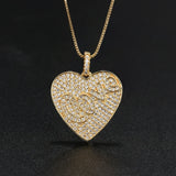 Loving Heart CZ Pendant Necklace for Women NJD001802