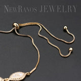 Evil Eye Shell Pearl CZ Bracelet for Women