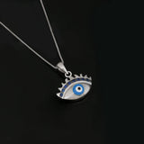 925 Silver Evil Eye Necklace Lucky Eye Pendant