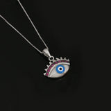 925 Silver Evil Eye Necklace Lucky Eye Pendant