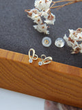 925 Silver Heart Stud Earrings Crystals Wedding Jewelry