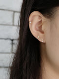 925 Silver Heart Stud Earrings Crystals Wedding Jewelry