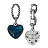 925 Silver Asymmetrical Heart Earrings for Women Charms