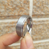 8mm Matte Tungsten Carbide Men's Wedding Bands Size 8-13